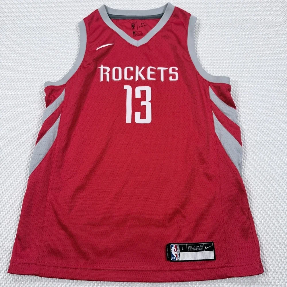Nike Houston Rockets James Harden #13 Swingman Jersey Youth Large Red NBA